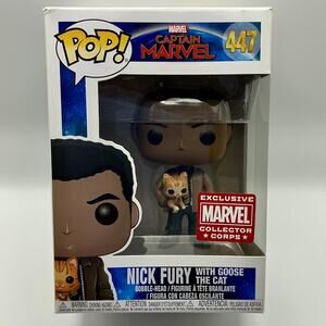 Nick Fury with Goose #447 Captain Marvel Funko Pop Vaulted